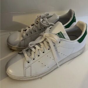 Adidas Stan smith Womens size 7.5 shoes white green leather low top sneakers